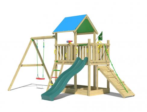 Jungle Manor | Spielturm aus Holz mit Schaukel