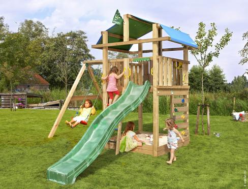 Jungle Fort | Spielturm aus Holz mit Schaukel