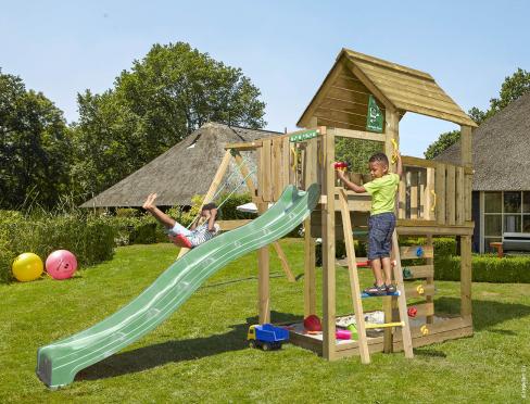 Jungle Cubby | Spielturm aus Holz mit Schaukel