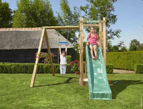 Jungle Tower | Spielturm aus Holz mit Schaukel