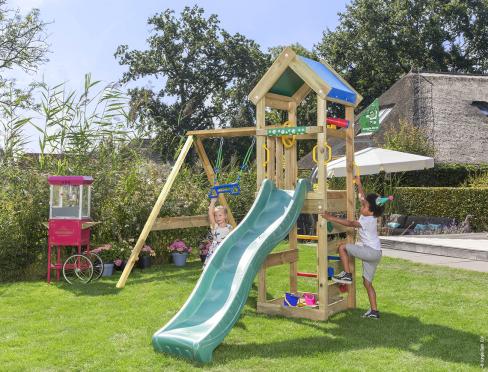 Jungle Patio | Spielturm aus Holz mit Schaukel