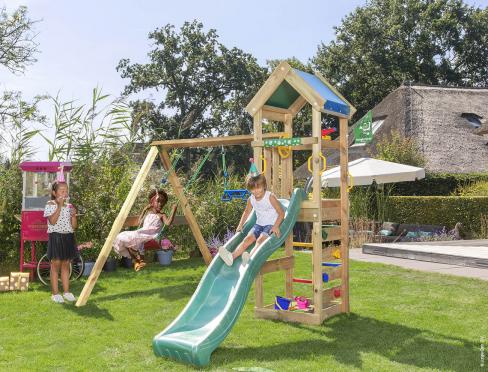 Jungle Patio | Spielturm aus Holz mit Doppelschaukel