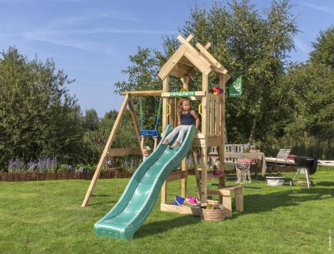 Jungle Totem | Spielturm aus Holz mit Schaukel