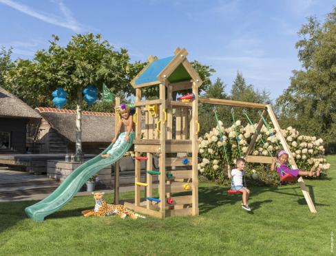 Jungle Nomad | Spielturm aus Holz mit Doppelschaukel