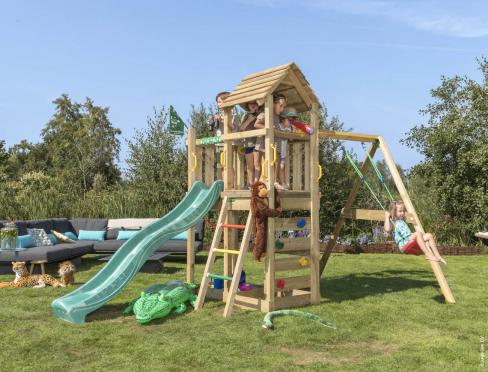 Jungle Safari | Spielturm aus Holz mit Schaukel