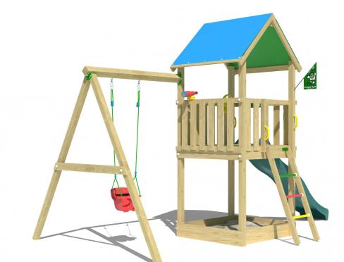 Jungle Tango Babyswing | Spielturm aus Holz mit Schaukel