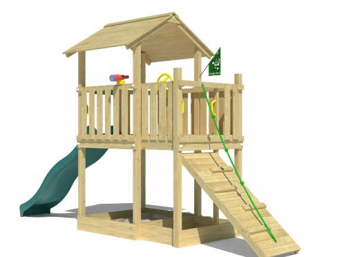 Jungle Drift | Aire de jeux en bois avec toboggan