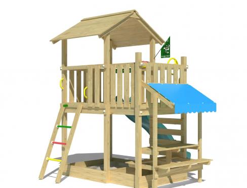 Jungle Plaza | Aire de jeux en bois avec toboggan