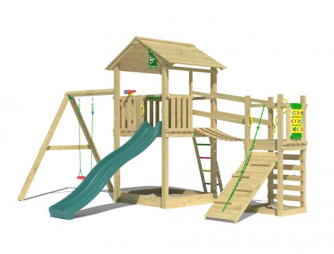 Jungle Summit | Spielturm aus Holz mit Schaukel