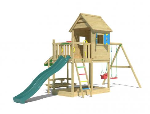 Jungle Cabana | Maisonnette avec balançoire double
